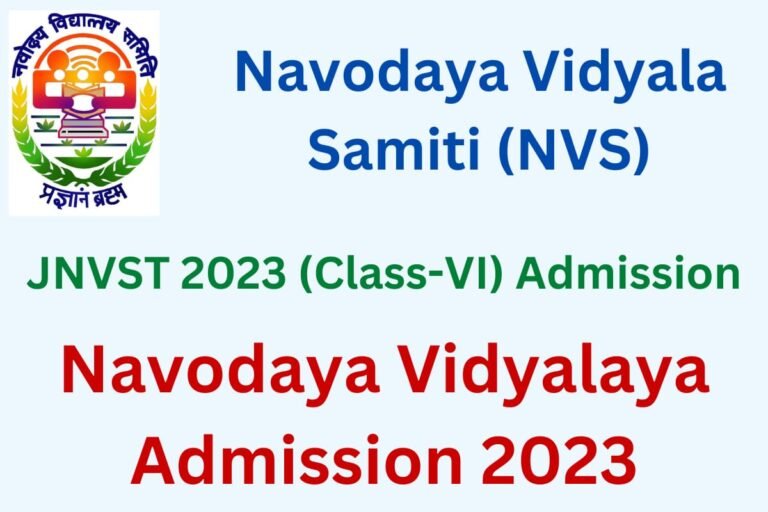 JNVST Navodaya Class 6 Admission